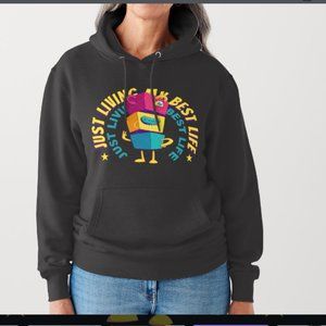 Celebrate your happiness with this fun and positive hoodie